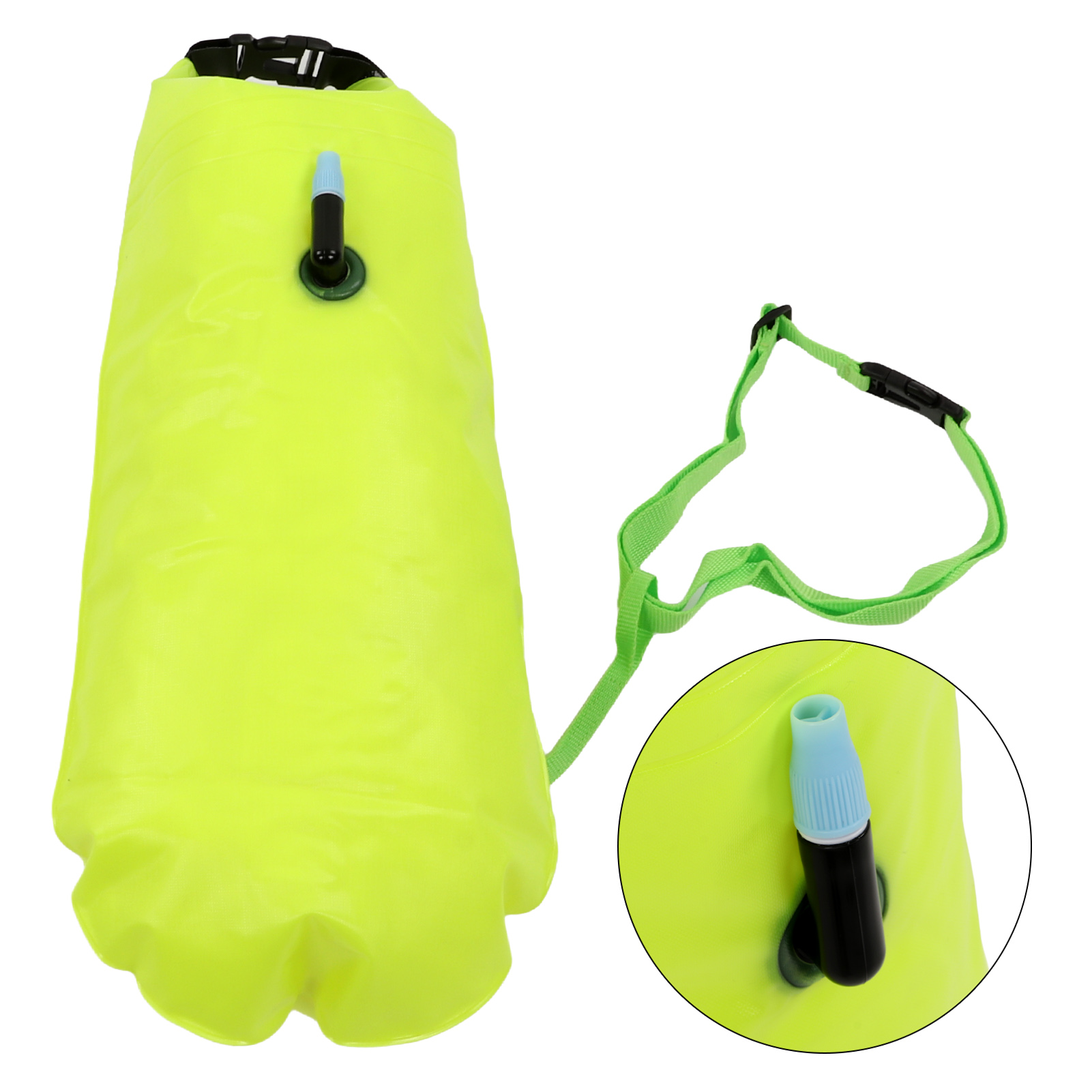 Swim Buoy Open Water - ทุ่นว่ายน้ำสำหรับว่ายน้ำในแหล่งน้ำเปิด ถุงลอยน้ำเพื่อความปลอดภัย มองเห็นได้ชัดเจน เหมาะสำหรับกีฬาทางน้ำกลางแจ้ง