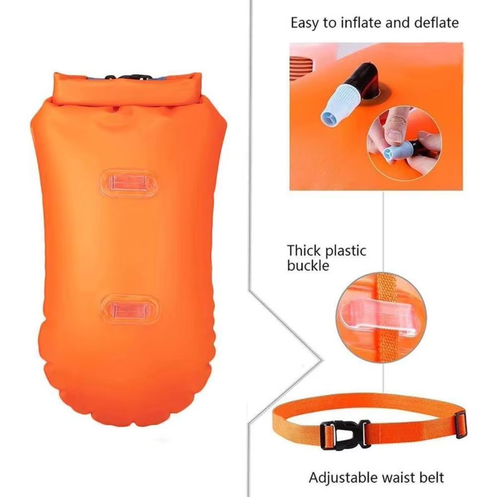 ห่วงยางเป่าลมสำหรับว่ายน้ำพร้อ - Swim Buoy Open Water บทวิจารณ์และราคา